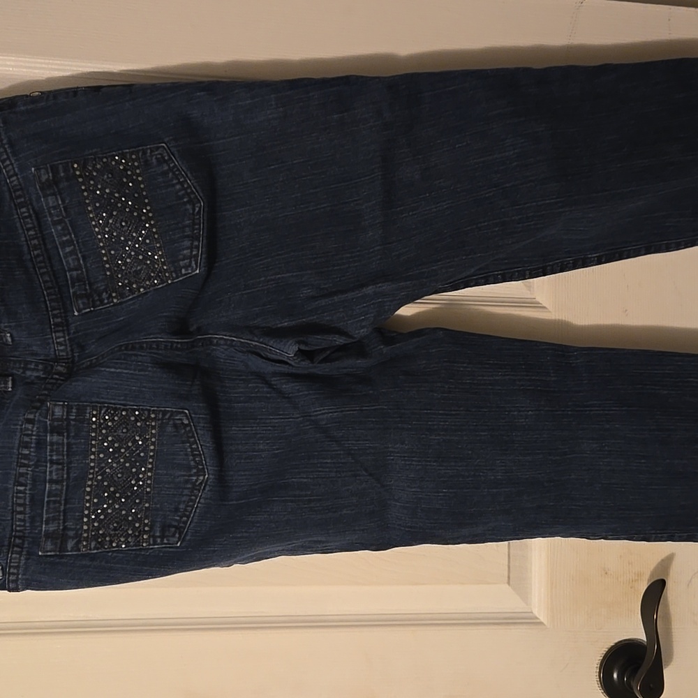 liz & co. Dark Blue Capris Jeans - Picture 2 of 3